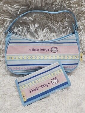 Rare Vintage Sanrio Hello Kitty Shoulder Bag & Wallet Set 2005 Y2K